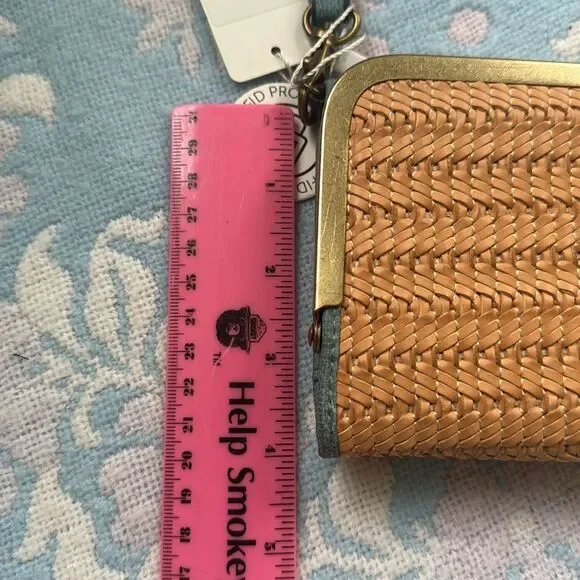 NWT *Simply Noelle* Trifold Weave Snap Clutch Wallet Wristlet - Picture 10 of 10